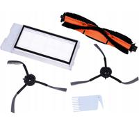 Sillar Set de pièces de rechange pour Xiaomi Accessoires pour robot aspirateur Roidmi Eve Plus | Paquet avec 1x brosses principales, 1x filtre Hepa, 2x brosses latérales, 1x peigne de nettoyage | Pièc