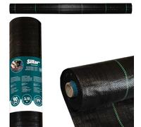 Sillar Tissu Anti Mauvaises Herbes, perméable à l’Eau, résistant à la déchirure avec Une Grande stabilisation UV (90 g/m², 3x10m)