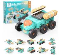 Sillbird 10 in 1 Solar Robot Toy for Children Aged 6-12, Children's Robotics kit,Building Games for Kids Teens Birthday, Educational STEM Science kit,Idea Gifts with Mint Green Design for Boy & Girls
