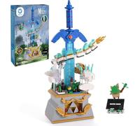 Sillbird Master Sword avec Dragon, Jouets de Construction Link Épée, Micro Maquette Château d'Hyrule, Cadeaux d'anniversaire pour Garçons Filles 8-12 Ans (677pcs)