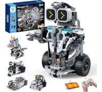 Sillbird Technic Robots Télécommandé pour Enfants, 5-en-1 Dragon/Robot/Moto Roboticset,Jouets de Construction à Programmation Créative avec App,Idées Cadeaux pour Garçons et Filles âgés de 8 à 12 Ans