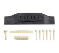 Sillet de Guitare et Chevilles pour Remplacement Rapide | 12 chevilles noires et blanches, matériau ABS pour durable, résistance à l'usure, compatible folk et classique