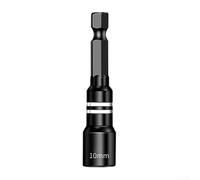 Sillet de réglage magnétique de 6 mm pour douille en acier CR-V tige hexagonale de 6,35 mm pour perceuse à percussion - Embout de tournevis profond pour réparation automobile Royaume-Uni (10 x 65 mm)
