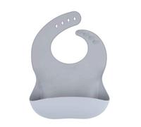 Sillki Bavoir en silicone avec bac récupérateur (gris clair)