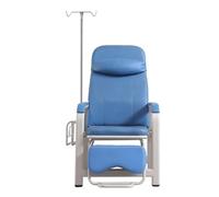 SillóN De FlebotomíA Totalmente Reclinable, Para InyeccióN Intravenosa Con Reposabrazos Y Estante Almacenamiento, MéDico Cuero Portasueros, Sillas RecepcióN Para Sala Espera(Blue)
