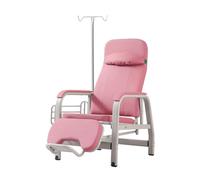SillóN De FlebotomíA Totalmente Reclinable, Para InyeccióN Intravenosa Con Reposabrazos Y Estante Almacenamiento, MéDico Cuero Portasueros, Sillas RecepcióN Para Sala Espera(Pink)