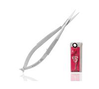 SILLVER Ciseaux à cuticules extra fins et droits, ciseaux à sourcils, ciseaux de toilettage pour barbe, cils, moustache, peau sèche, ciseaux de manucure