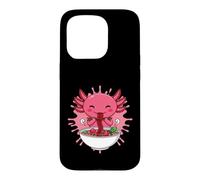 Silly Axolotl Mangeant des Nouilles avec des Baguettes Coque pour iPhone 15 Pro