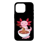 Silly Axolotl Mangeant des Nouilles avec des Baguettes Coque pour iPhone 16 Pro