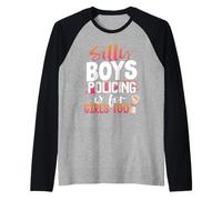 Silly Boys Policing, C'est pour Girls Too Policewoman Manche Raglan