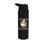 Silly Goose Book Club Member Reading Lover Stainless Steel Insulated Water Bottle