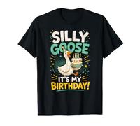 Silly Goose C'est Mon Anniversaire Funny Party Goose Fan T-Shirt