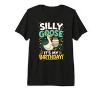 Silly Goose C'est Mon Anniversaire Funny Party Goose Fan T-Shirt Haut de Gamme