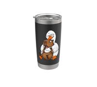Silly Goose Not A Hugger Capybara Hug Humour sarcastique drôle Gobelet isotherme en acier inoxydable double paroi