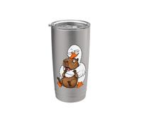 Silly Goose Not A Hugger Capybara Hug Humour sarcastique drôle Gobelet isotherme en acier inoxydable double paroi