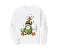 Silly Goose Not A Hugger Frog Hug Humour Sarcastique drôle Sweatshirt