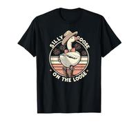 Silly Goose On The Loose Fun Pastel Coquette Cowboy T-Shirt