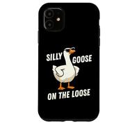 Silly Goose on The Loose Funny Goose Meme Men Women Coque pour iPhone 11