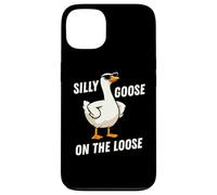 Silly Goose on The Loose Funny Goose Meme Men Women Coque pour iPhone 13