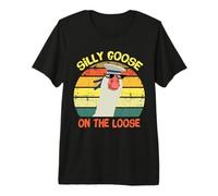 Silly Goose on The Loose Funny Saying Vintage T-Shirt Haut de Gamme