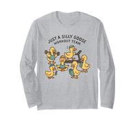 Silly Goose Workout Team Funny Fitness Canards Manche Longue