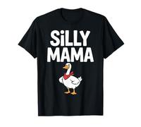 Silly Mama Crazy Running Chicken Farm Mom Humour T-Shirt