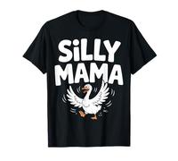 Silly Mama Crazy Running Chicken Farm Mom Humour T-Shirt
