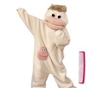 Silly Onesie Combinaison Pyjama Pilou Pilou Adulte - Grenouillère Polaire Ultra Douce avec Poches - Costume Détente Chaud et Confortable (FR/ES, Alpha/lettres, TG, Taille normale, Taille normale, C)