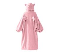 Silly Onesie Pyjama,Combinaison Pyjama Monstre Pilou Pilou Chaud Grande Bouche Drole Monstre Hiver Amusant avec Capuche Et Grandes Poches Loungewear Chaude pour Anniversaire Et Carnaval