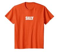 Silly - Typographie de Mots drôles T-Shirt, Enfant, Orange, 12 Ans