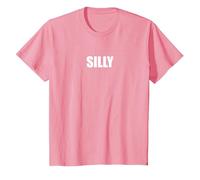 Silly - Typographie de Mots drôles T-Shirt, Enfant, Rose, 4 Ans