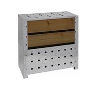 Silo à Compost Acier et Bois 200L, Gris