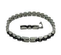 SiLo Bijoux Bracelet homme acier cubain acier inoxydable, robuste robuste largeur 19 cm / 21 cm, cadeaux bracelet petit ami papa homme