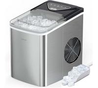Silonn Ice Cube Maker, 9 Ice Cubes In 6Min Ready 12kg In 24 Hours, Small Self-Cleaning Ice Maker With Ice Scoop And Basket, 2 Sizes