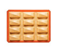 Silpat Moule 12 Barres Torsadées - Pâtisserie, Snacks Maison - Idéal Barres Céréales, Moelleux Chocolat, Brownies - Silicone Antiadhésif, Réutilisable - Haute Qualité, Résistant Four