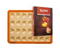 Silpat Moule 28 Coeurs - Mini Gateaux, Chocolat, Apéritif - Patisserie, Cuisine - Créations Gourmandes, Saint Valentin - Silicone Antiadhésif, Qualité Professionnelle - Cuisson Uniforme