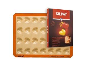 Silpat Moule 28 Coeurs - Mini Gateaux, Chocolat, Apéritif - Patisserie, Cuisine - Créations Gourmandes, Saint Valentin - Silicone Antiadhésif, Qualité Professionnelle - Cuisson Uniforme