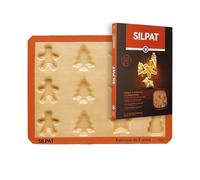 Silpat Moule Noel 12 Empreintes - Gateau, Biscuit, Chocolat - Pâtisseries Festives, Créatives - Silicone Antiadhésif, Qualité Professionnelle - Cuisson Optimale, Démoulage Facile - Format Polyvalent