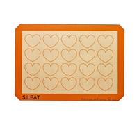 Silpat® Toile de Cuisson Coeur Silicone - Idéal pour Patisserie Précise, Spécial Macarons, Entremet - Réutilisable, Cuisson Uniforme, Antiadhésif - Fabrication Française, Qualité Professionnelle