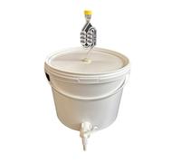 Silplast Bac de fermentation complet 10L - Kit complet : seau de fermentation avec tube de fermentation et caoutchouc d'étanchéité et robinet de vidange en plastique, seau pour bière ou vin avec