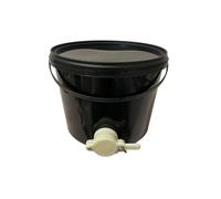 SILPLAST Hobbock Seau à miel avec robinet de remplissage et couvercle, noir, 10 l