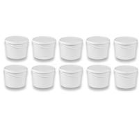 Silplast Lot de 10 seaux de 10 litres avec couvercle blanc - Lot de 10 seaux à lait/stockage empilables - Seau à miel - En plastique alimentaire - Pour farine - Seau à eau