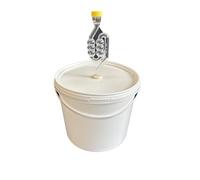SILPLAST Récipient de fermentation 5 L avec tube de fermentation, couvercle, joint d'étanchéité en caoutchouc, seau de fermentation pour bière, vin ou moût, qualité alimentaire, idéal pour les