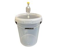 SILPLAST Récipient de fermentation de 25 l avec tube de fermentation et couvercle en caoutchouc d'étanchéité, seau à fermentation pour bière, vin ou purée, convient à un usage alimentaire, idéal pour