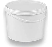Silplast Seau de 10 Litres Avec Couvercle Blanc - Empilable pour Lait, Miel, Stockage - Plastique Alimentaire pour Farine, Eau