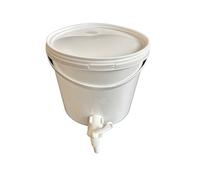 SILPLAST Seau de fermentation de 5 l avec tube de fermentation - Couvercle en caoutchouc étanche - Seau de fermentation pour bière, vin ou maïs - Convient pour un usage alimentaire - Ballon de
