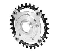 Silriku 104BCD Plateau + adaptateur pour vélo électrique Tongsheng TSDZ Mid Drive Motor E-Bike Pédalier en alliage d'aluminium, noir 30T