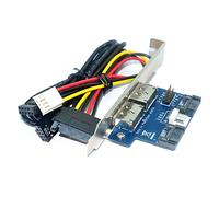 Silriku Ordinateur de bureau double port SATA vers alimentation ESATA ESATAp 9 broches vers USB 2.0 Convertisseur Expansion Support arrière Carte