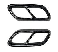 Silriku Pour - Classe C W206 C200 C260 C300 2022+ Bouchon de tuyau d'échappement en fibre de carbone ABS