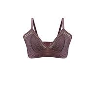 SilRiver Bralette en dentelle sans armatures pour femme - Violet - Taille L